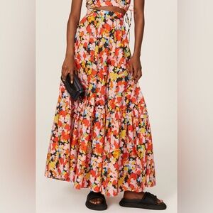 Vibrant Floral Maxi Skirt